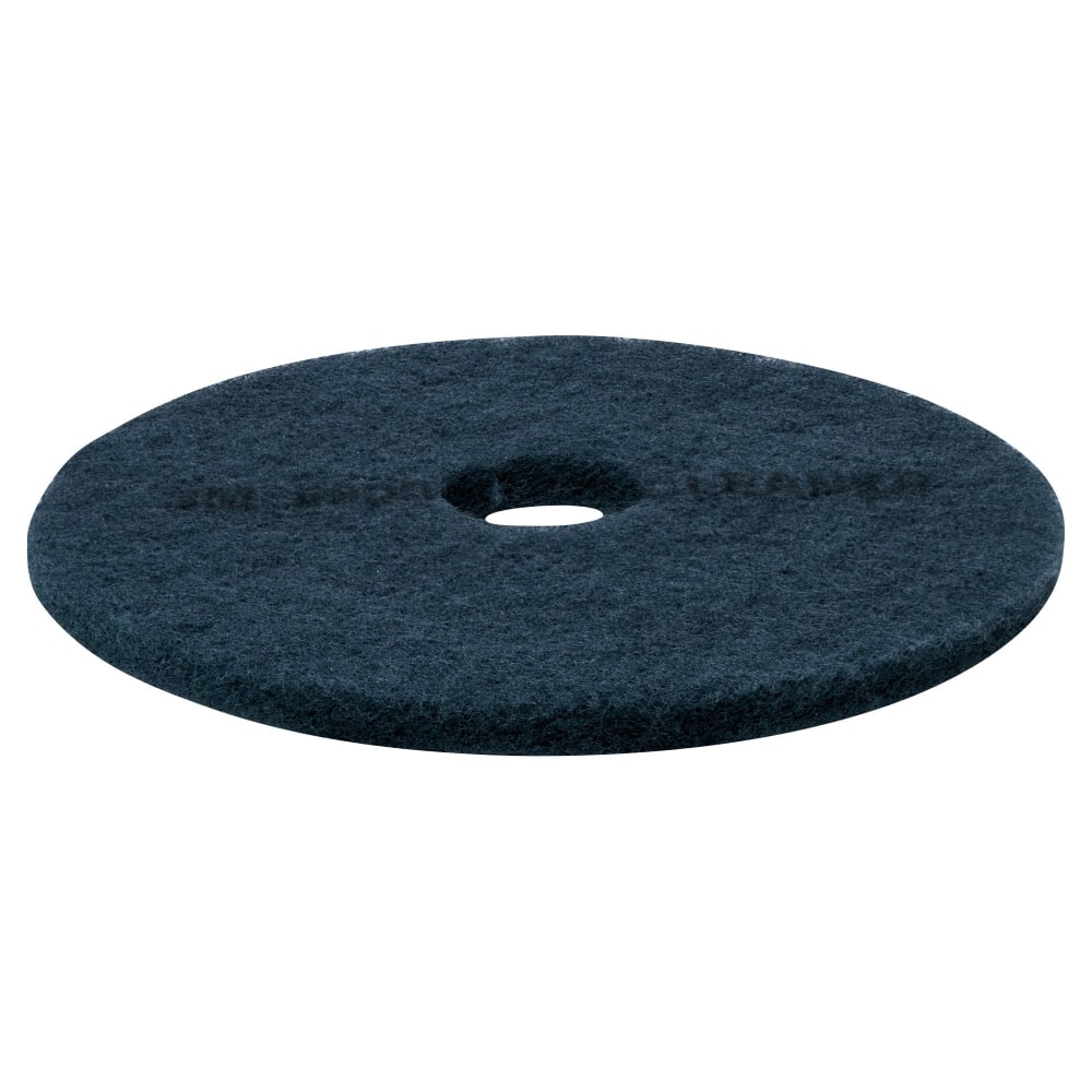 3M 5300 Blue Cleaner Floor Pads, 19in Diameter, Blue, Case Of 5