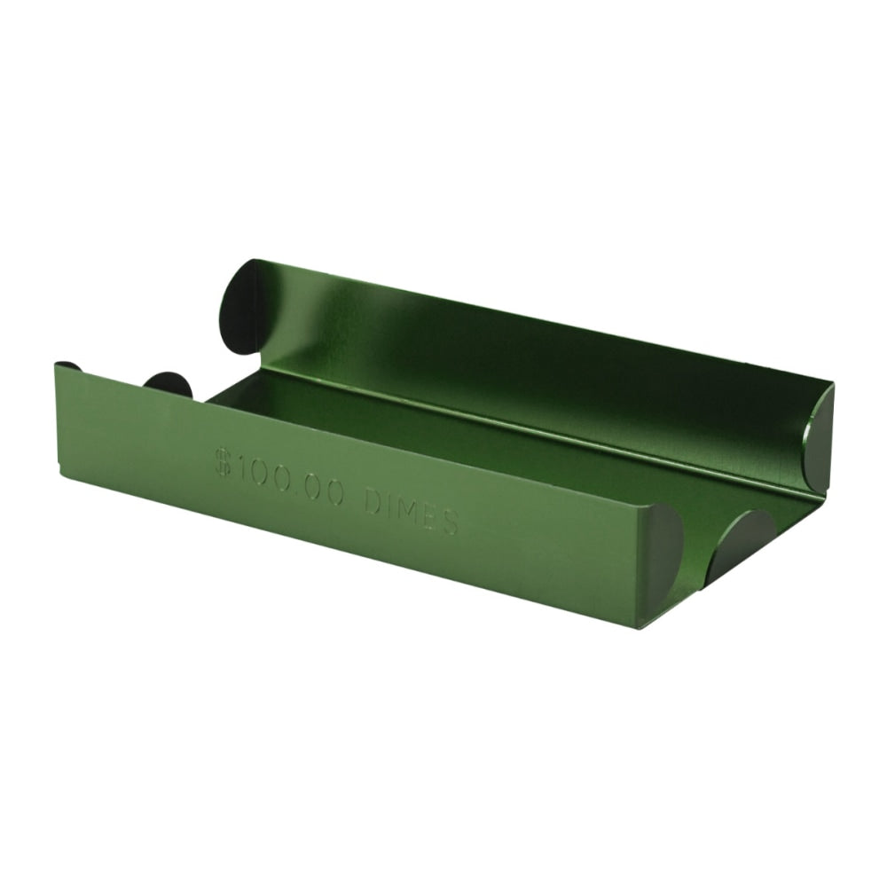 Control Group Aluminum Coin Tray, Dimes, $100, Green