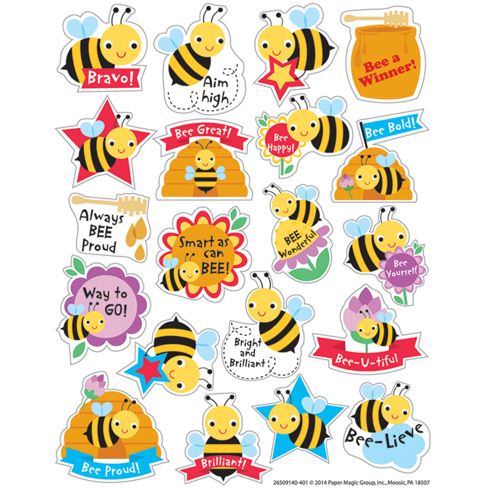 Eureka Scented Stickers, Honey, 80 Stickers Per Pack, Set Of 6 Packs