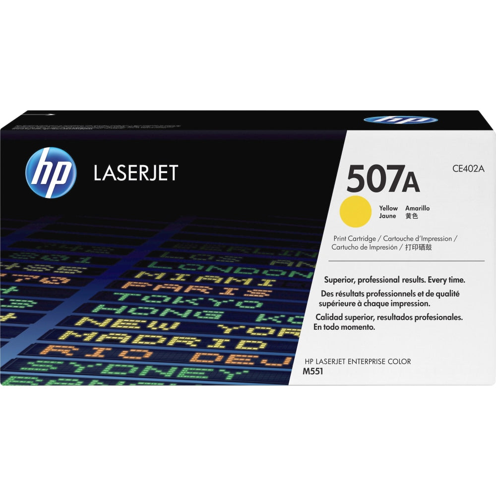 HP 507A Yellow Toner Cartridge, CE402A