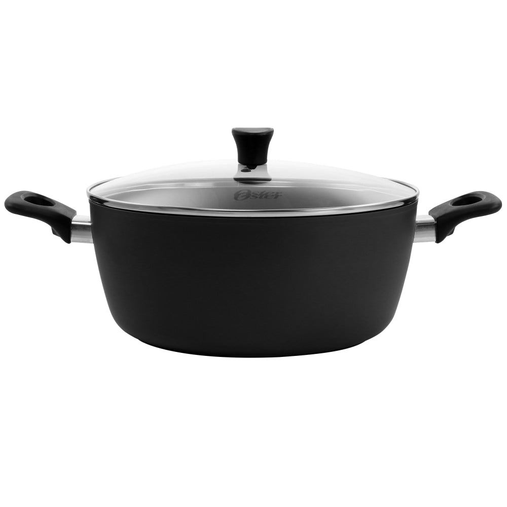 Oster 6.5-Quart Non-Stick Aluminum Dutch Oven With Lid, Black