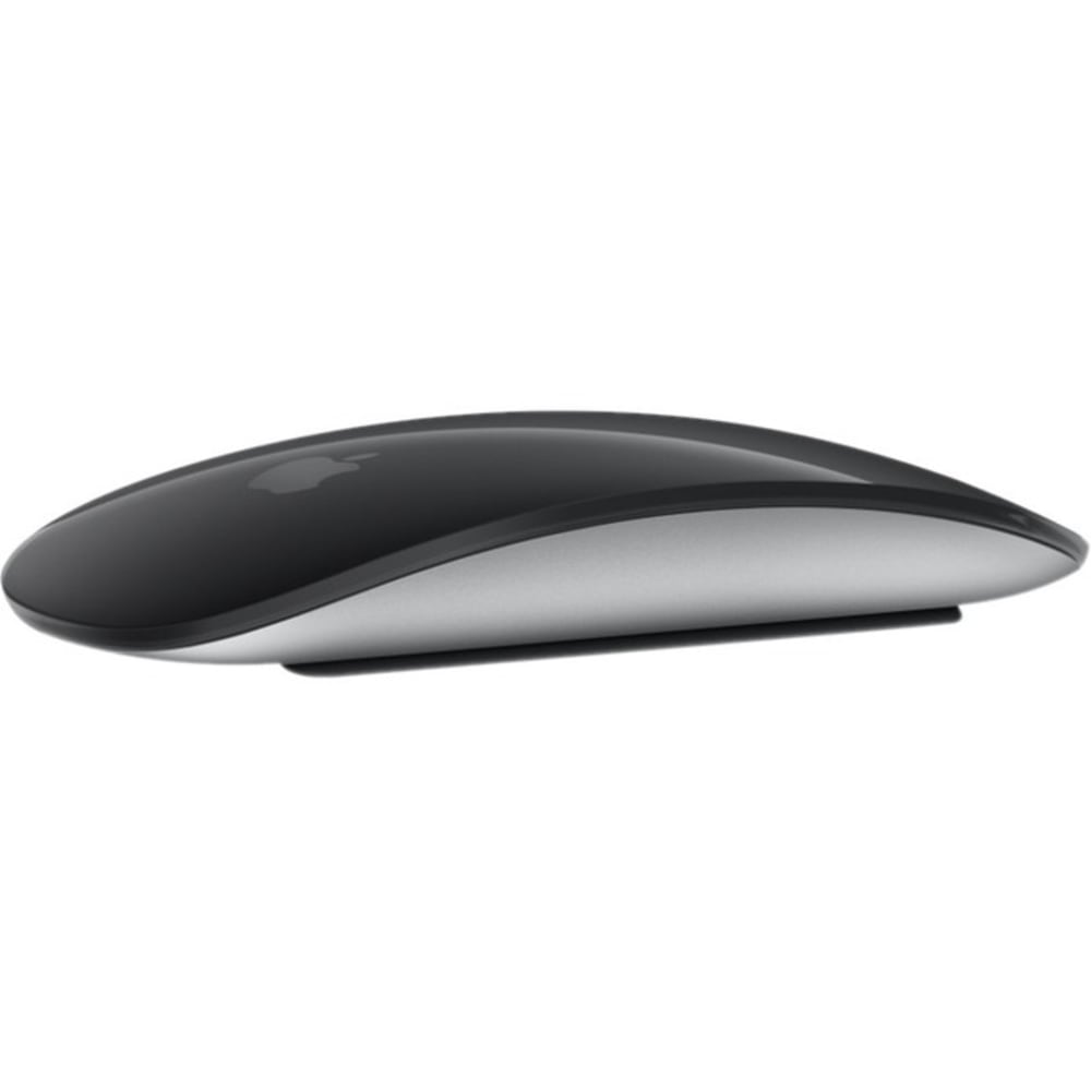 Apple Magic Mouse - Black Multi-Touch Surface - Wireless - Bluetooth - Rechargeable - Black - Lightning - Touch Scroll