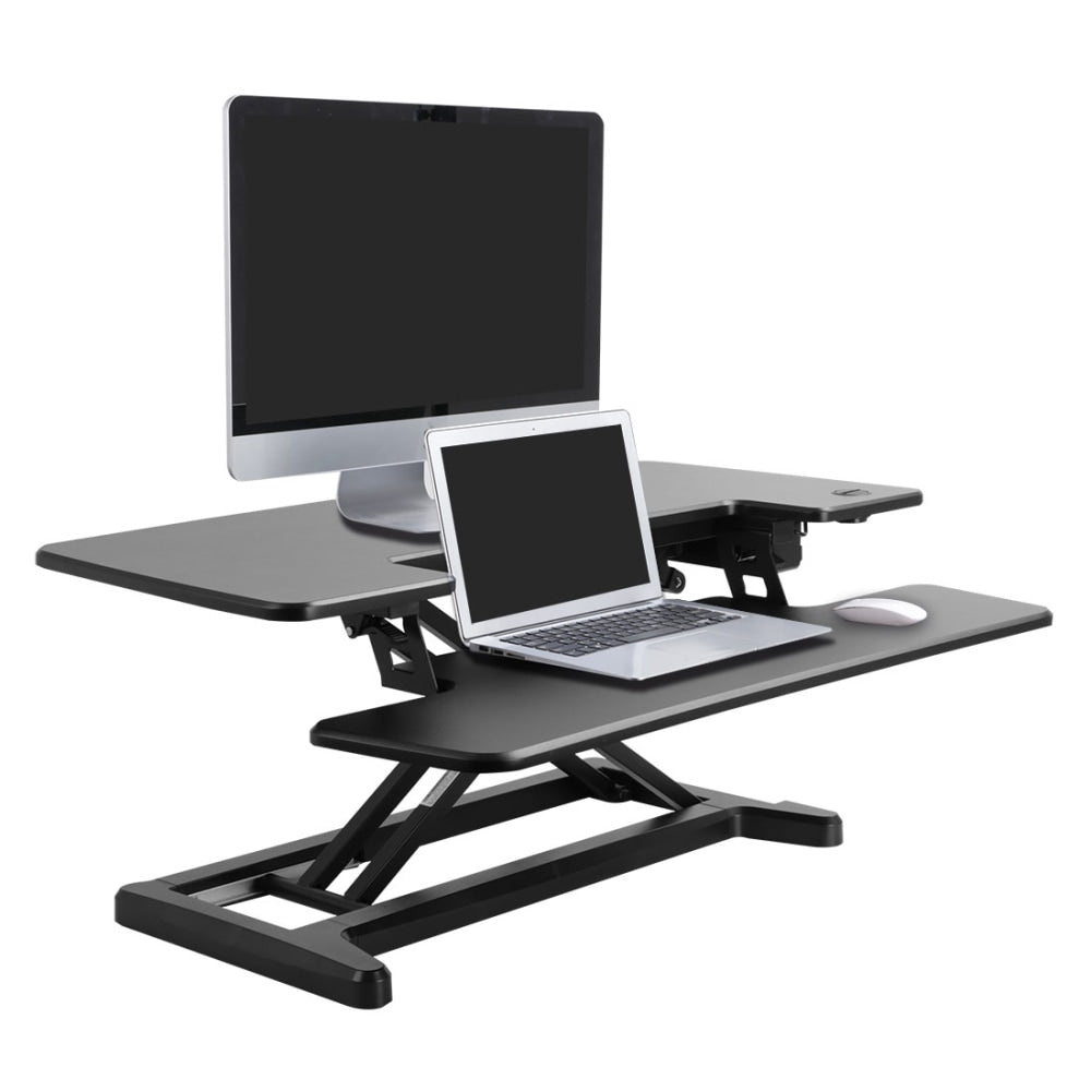 Flexispot EM7MB Electric Sit-Stand Desk Riser, 35-13/16in x 24in, Black