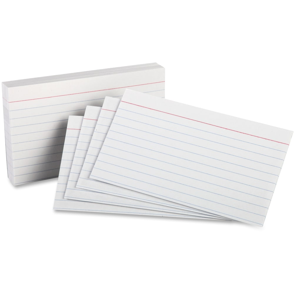 Oxford Index Cards, Ruled, 3in x 5in, White, Pack Of 100