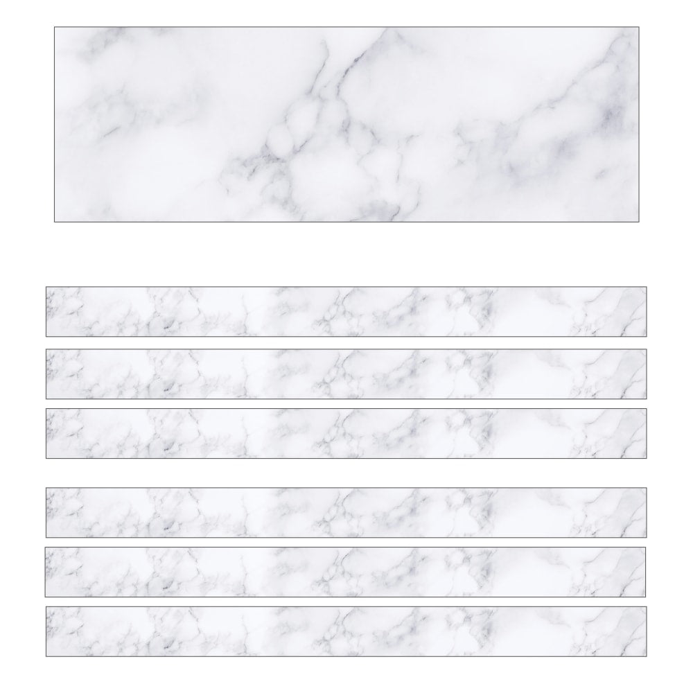 Carson Dellosa Education Straight Borders, Schoolgirl Style Simply Boho Marble, 36ft Per Pack, Set Of 6 Packs