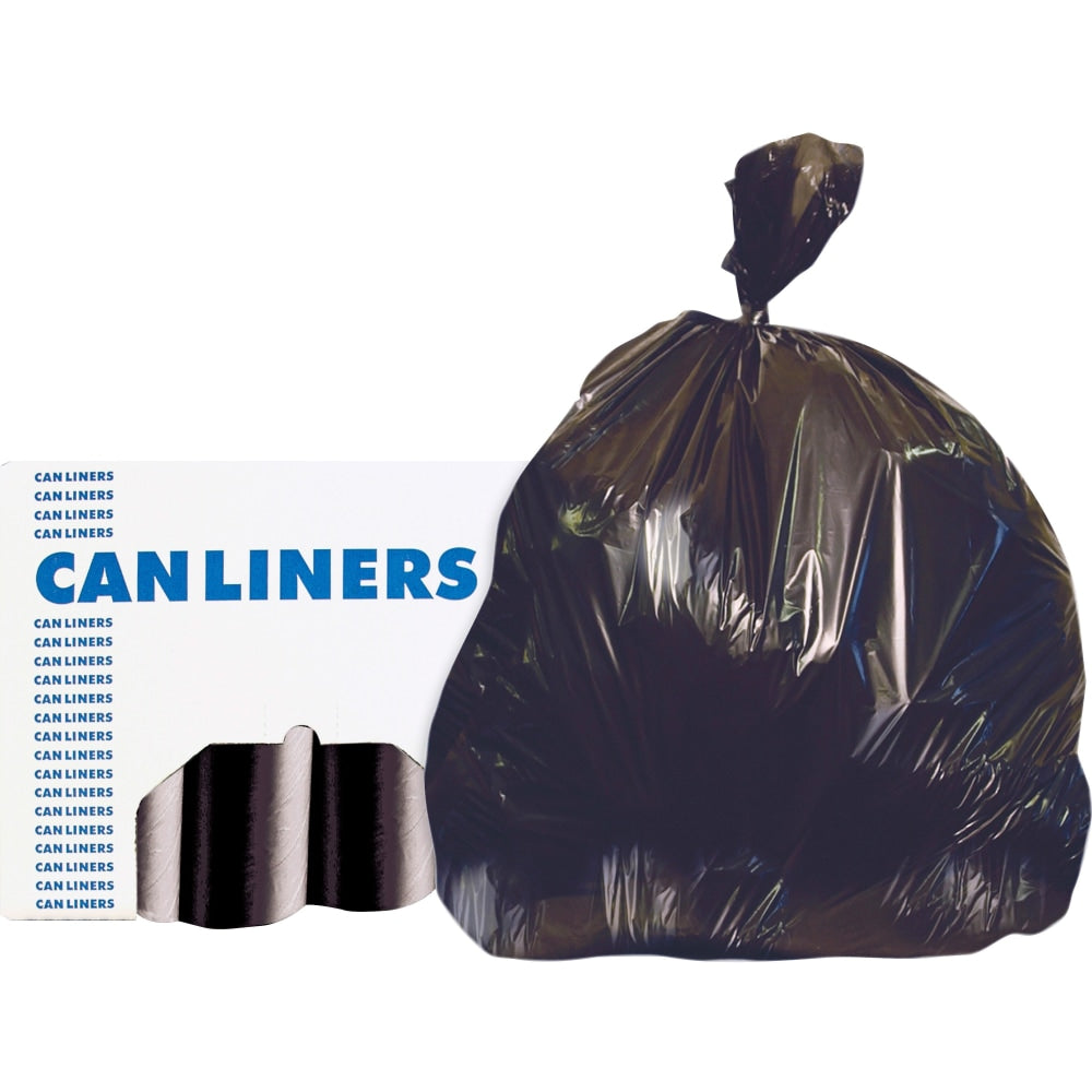 Heritage Accufit RePrime Can Liners - 55 gal Capacity - 40in Width x 53in Length - 1.30 mil (33 Micron) Thickness - Low Density - Black - Linear Low-Density Polyethylene (LLDPE) - 3/Carton - 50 Per Box - Garbage