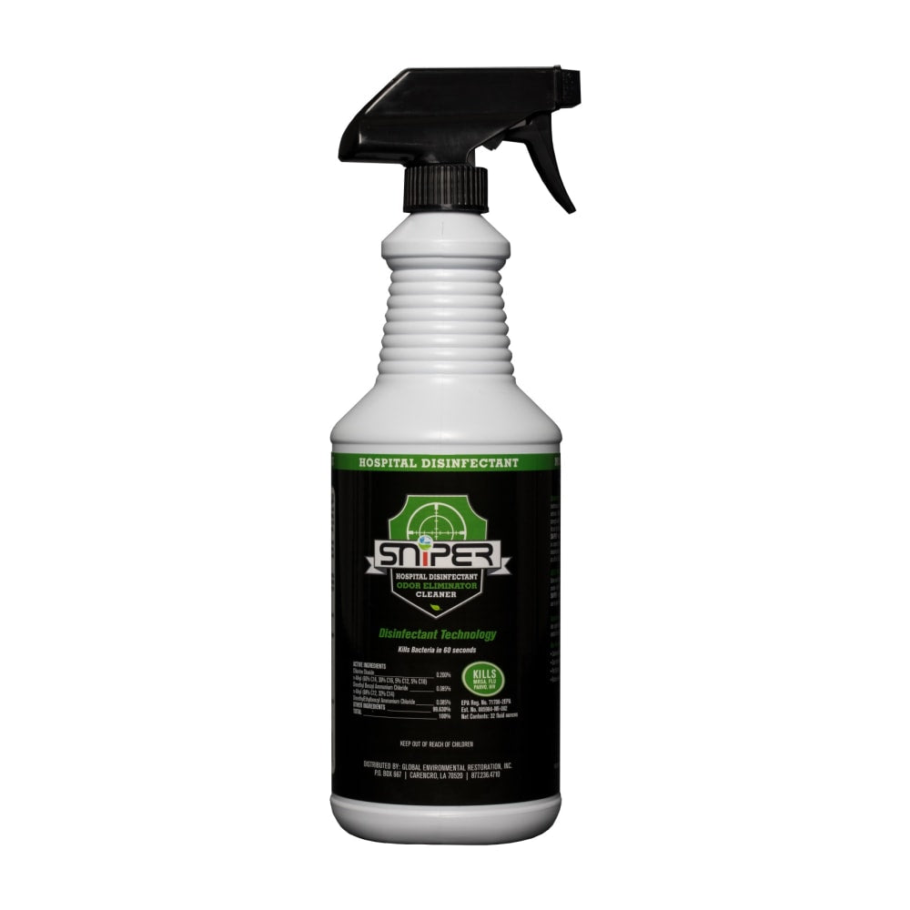 Sniper Hospital Disinfectant Odor Eliminator & All-Purpose Cleaner Spray, 32 Oz