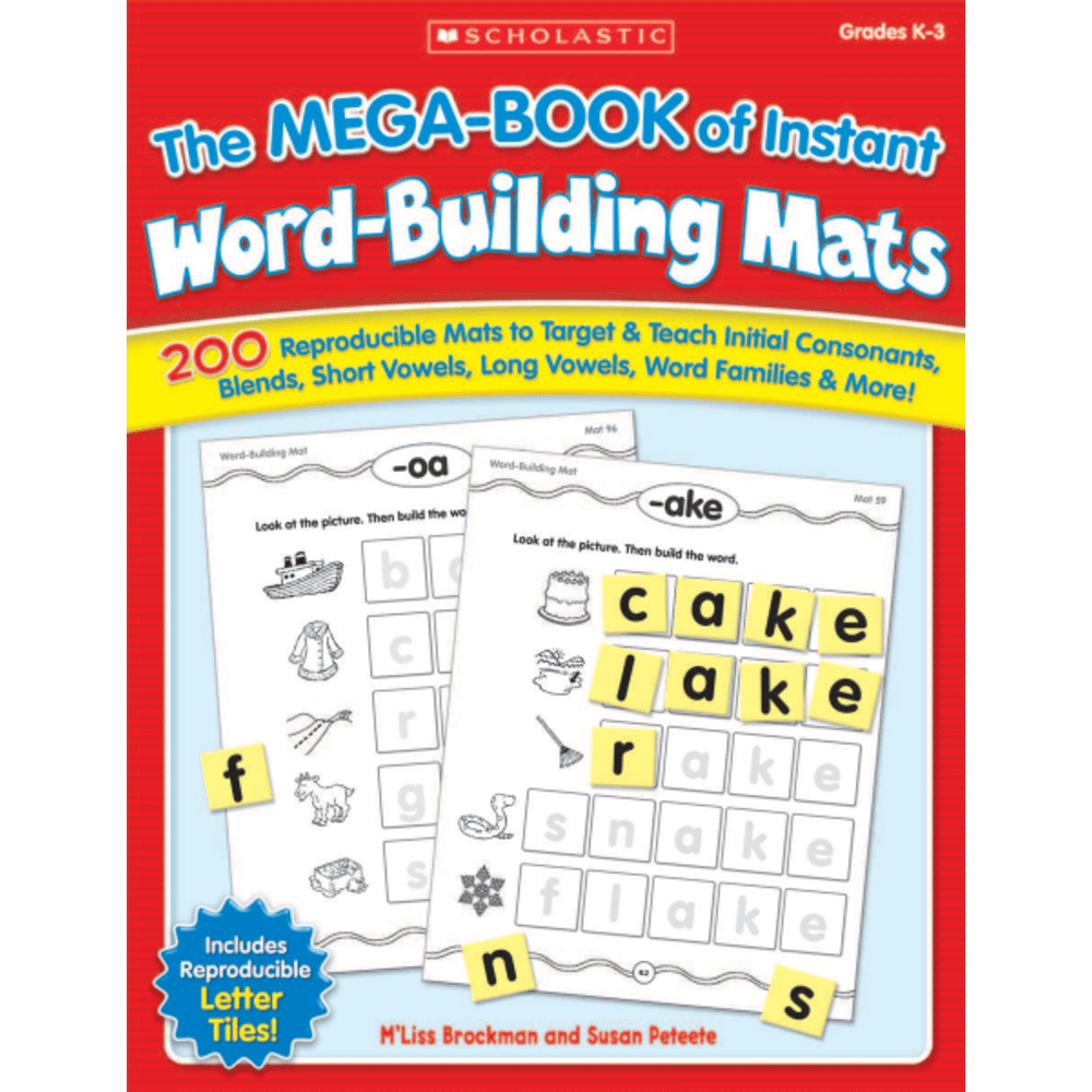 Scholastic The MEGA-BOOK Of Instant Word-Building Mats