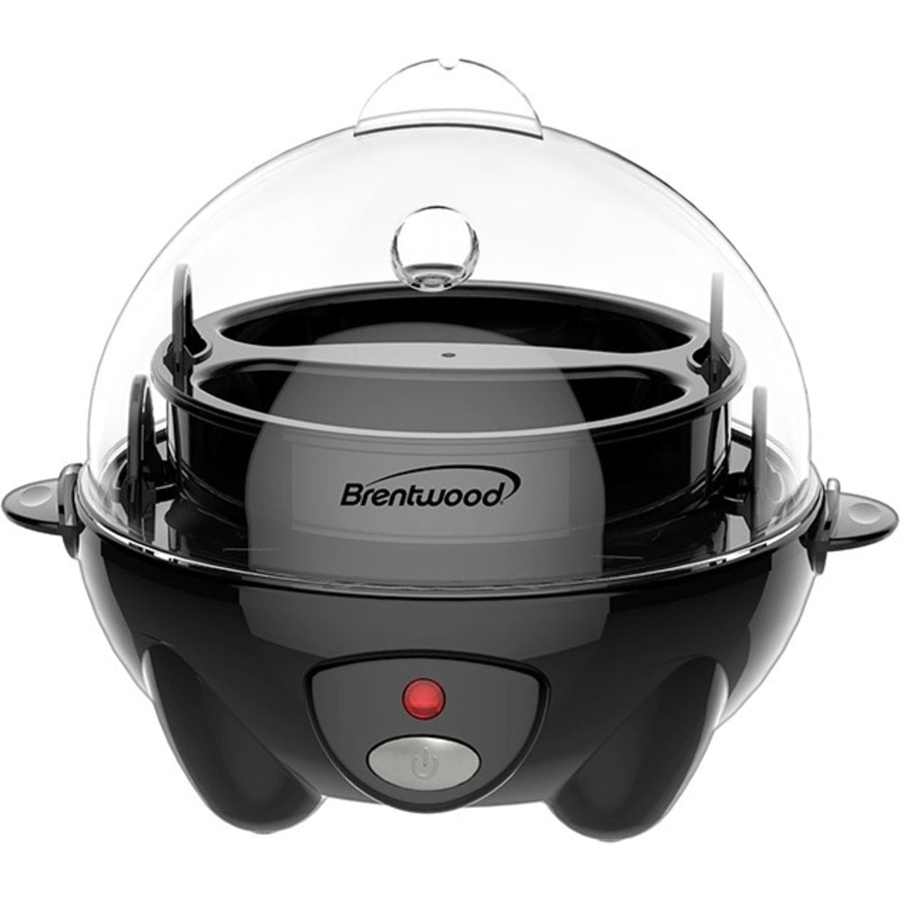 Brentwood TS-1045BK Electric 7 Egg Cooker with Auto Shut Off, Black - 360 W - Black