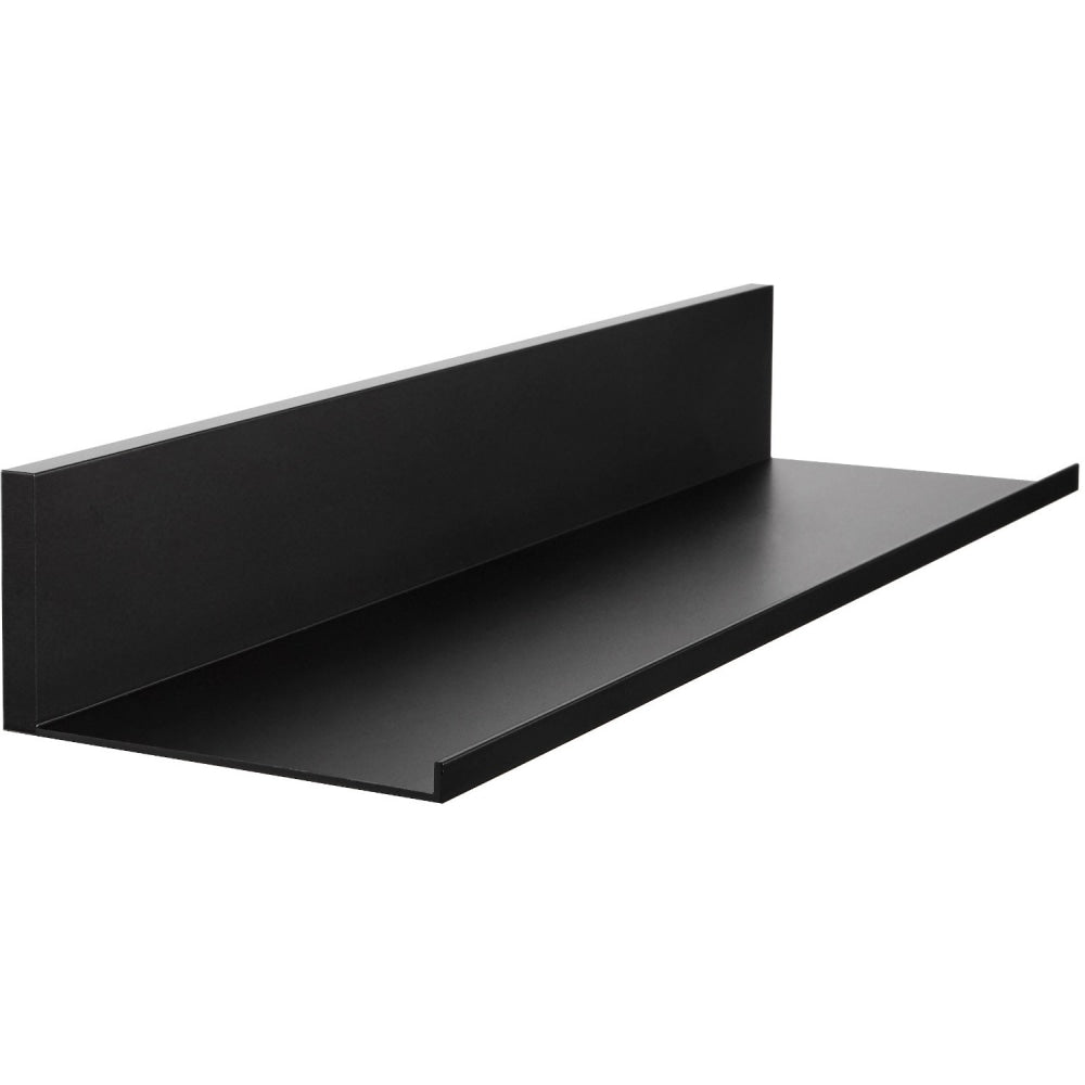 Hangman 48-Inch No-Stud Floating Shelf (Black Powder Coat) - 2.5in Height x 47.9in Width x 4.6in Depth x 4.6in Length - Durable, Rust Proof, Damage Resistant, Sturdy, Easy to Clean - Black - Aluminum