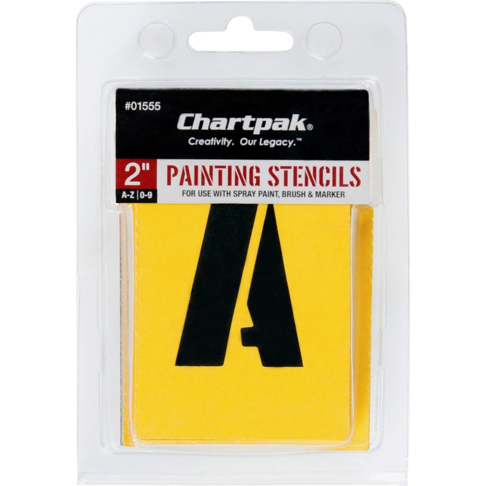 Chartpak Pickett Painting Stencils, Numbers/Letters, 2in