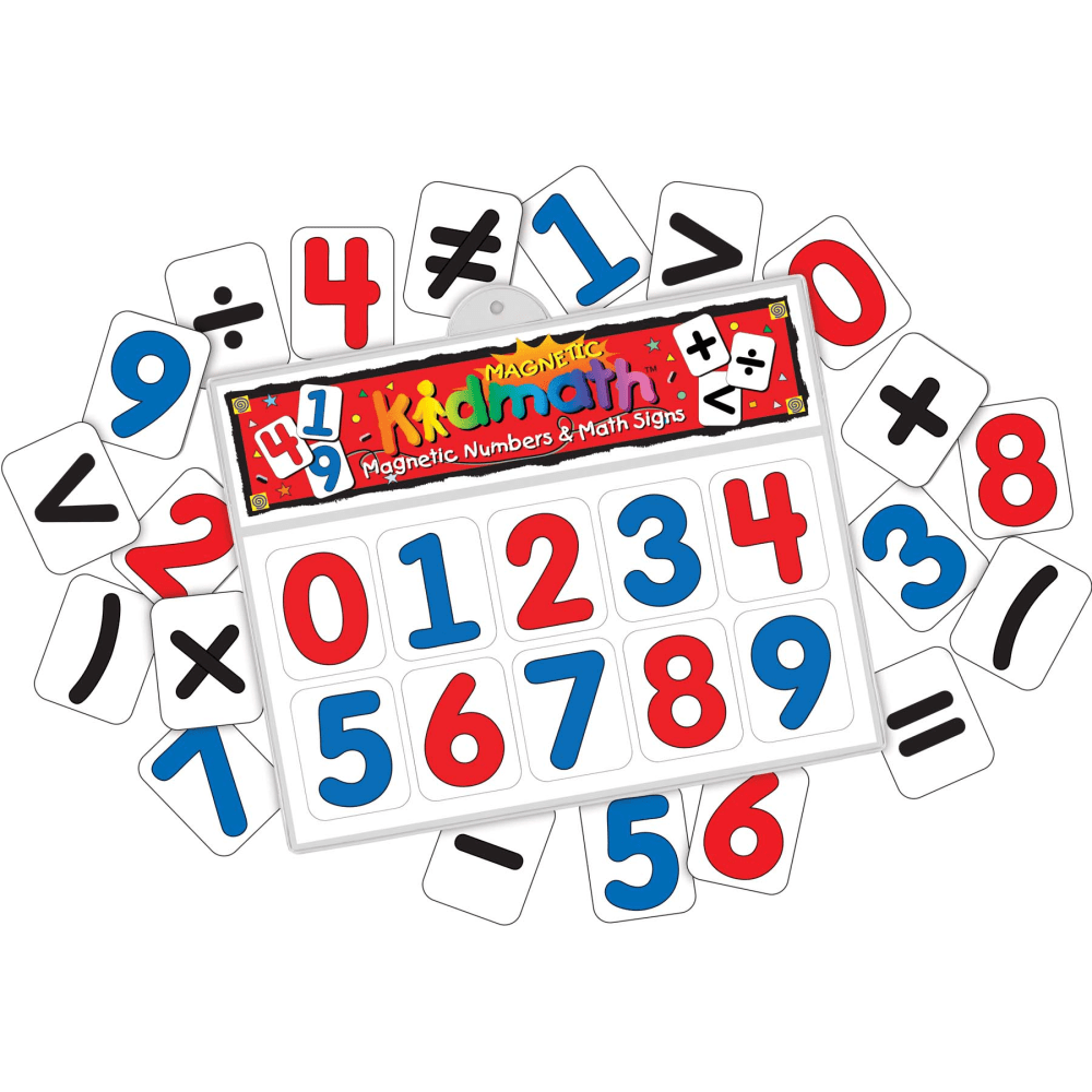 Barker Creek Magnets, Learning Magnets, Numbers And Math Signs, Red/Blue, Grades Pre-K-6, Pack Of 30