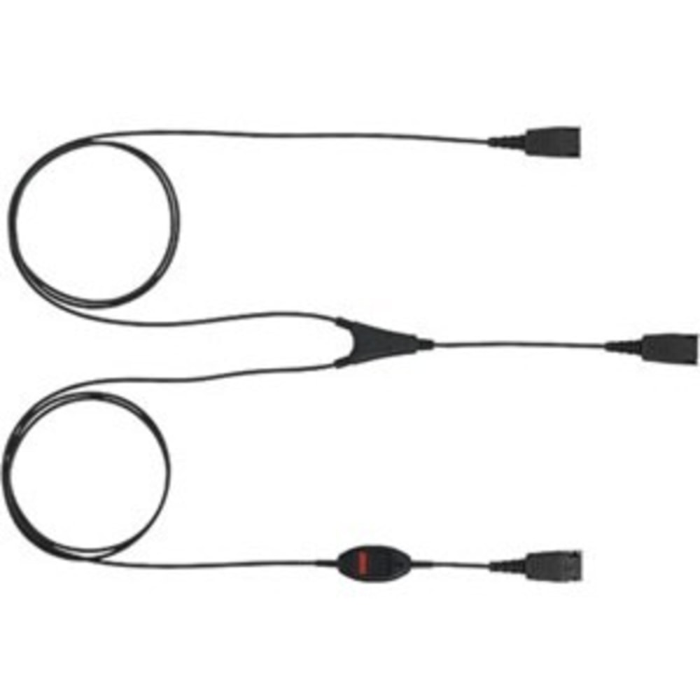 Jabra Quick Disconnect Phone Cable - Quick Disconnect Phone Cable for Microphone, Headset, Phone - First End: 1 x Quick Disconnect Phone - Second End: 2 x Quick Disconnect Phone - Black