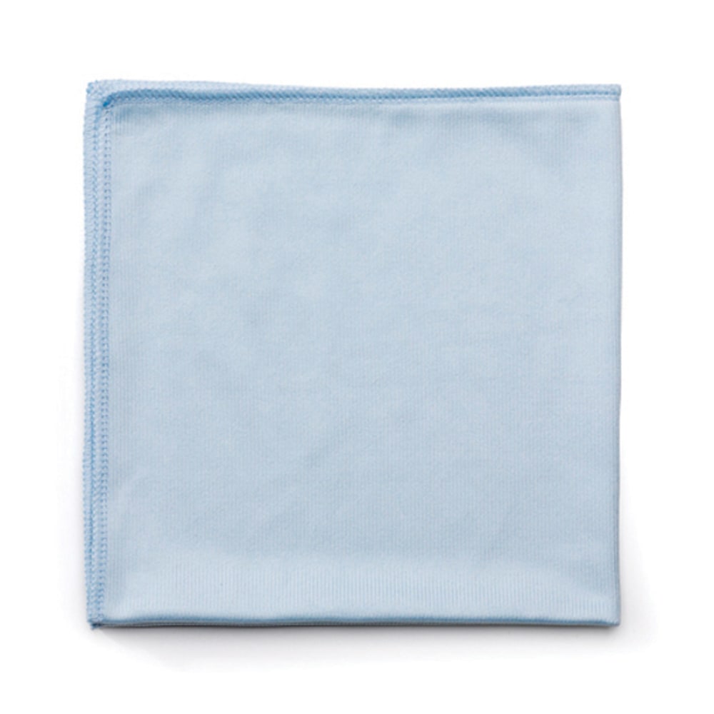 Hygen Microfiber Glass And Mirror Cloth, 16in x 16in, Blue, Carton Of 12