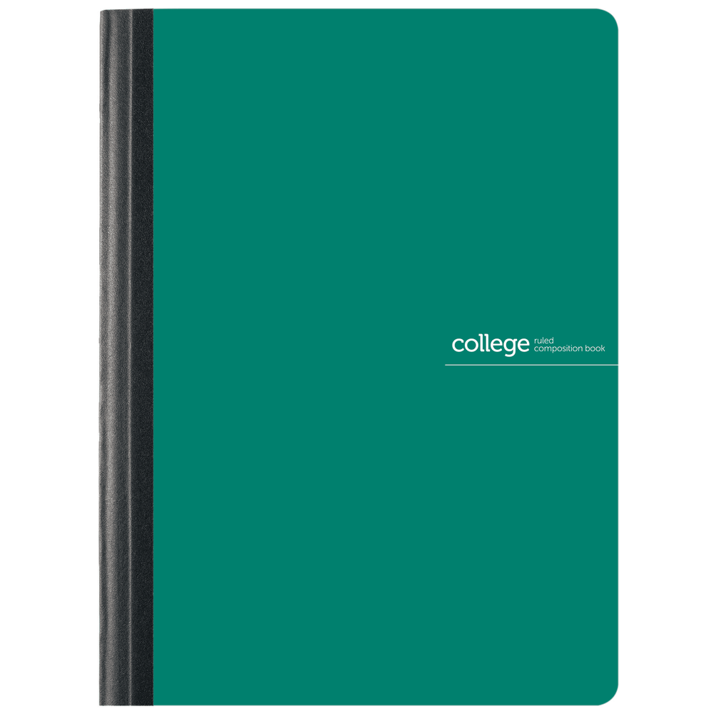 Office Depot Brand Poly Composition Book, 7-1/4in x 9-3/4in, College Ruled, 80 Sheets, Green