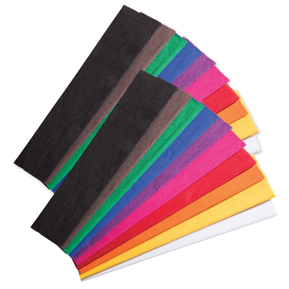 Creativity Street Crepe Paper, 20in x 7-1/2ft, Assorted Colors, 10 Sheets Per Pack, Set Of 2 Packs