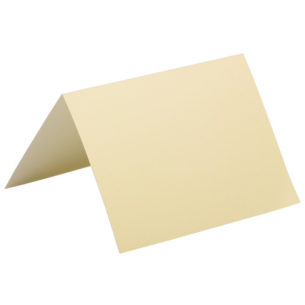 JAM Paper Note Cards, Fold-Over, 4 5/8in x 6 1/4in, Ivory, Pack Of 25