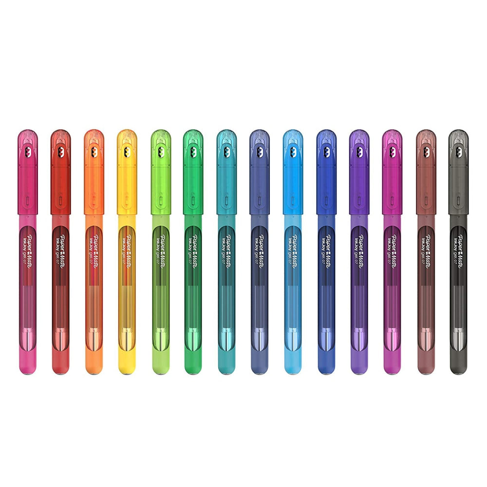 Paper Mate Inkjoy Gel 600ST Stick Pens, Medium Point, 0.7 mm, Assorted Ink Colors, Pack Of 20