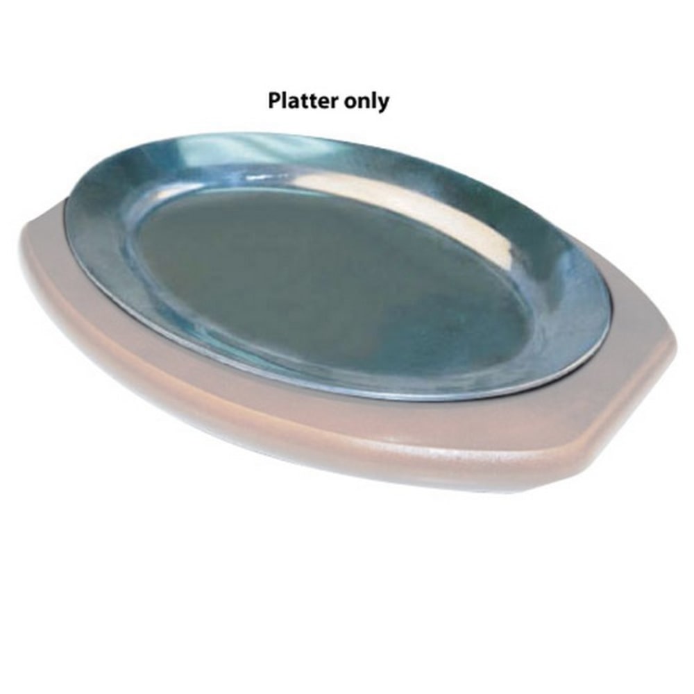 Winco 12in Sizzling Platter, Silver