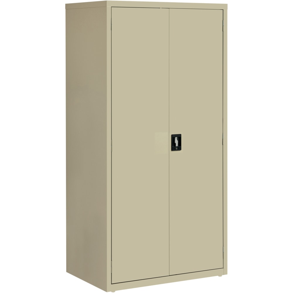 Lorell Fortress Series 24inD Steel Storage Cabinet, Fully Assembled, 5-Shelf, Putty