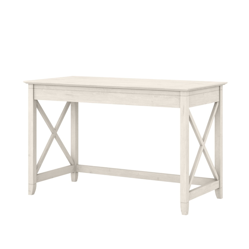 Bush Furniture Key West 48inW Writing Desk, Linen White Oak, Standard Delivery