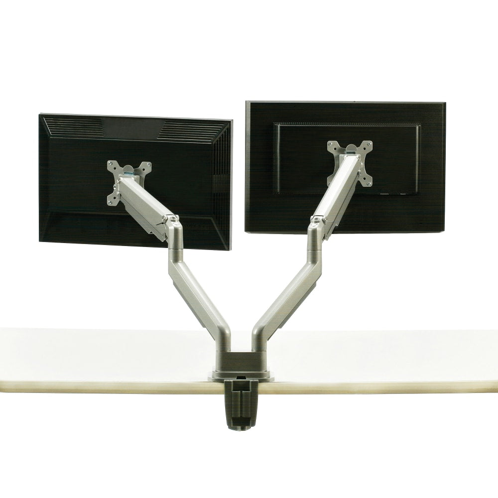 SKILCRAFT 34in Monitor Mounting Arm For 2 Displays, Silver Gray