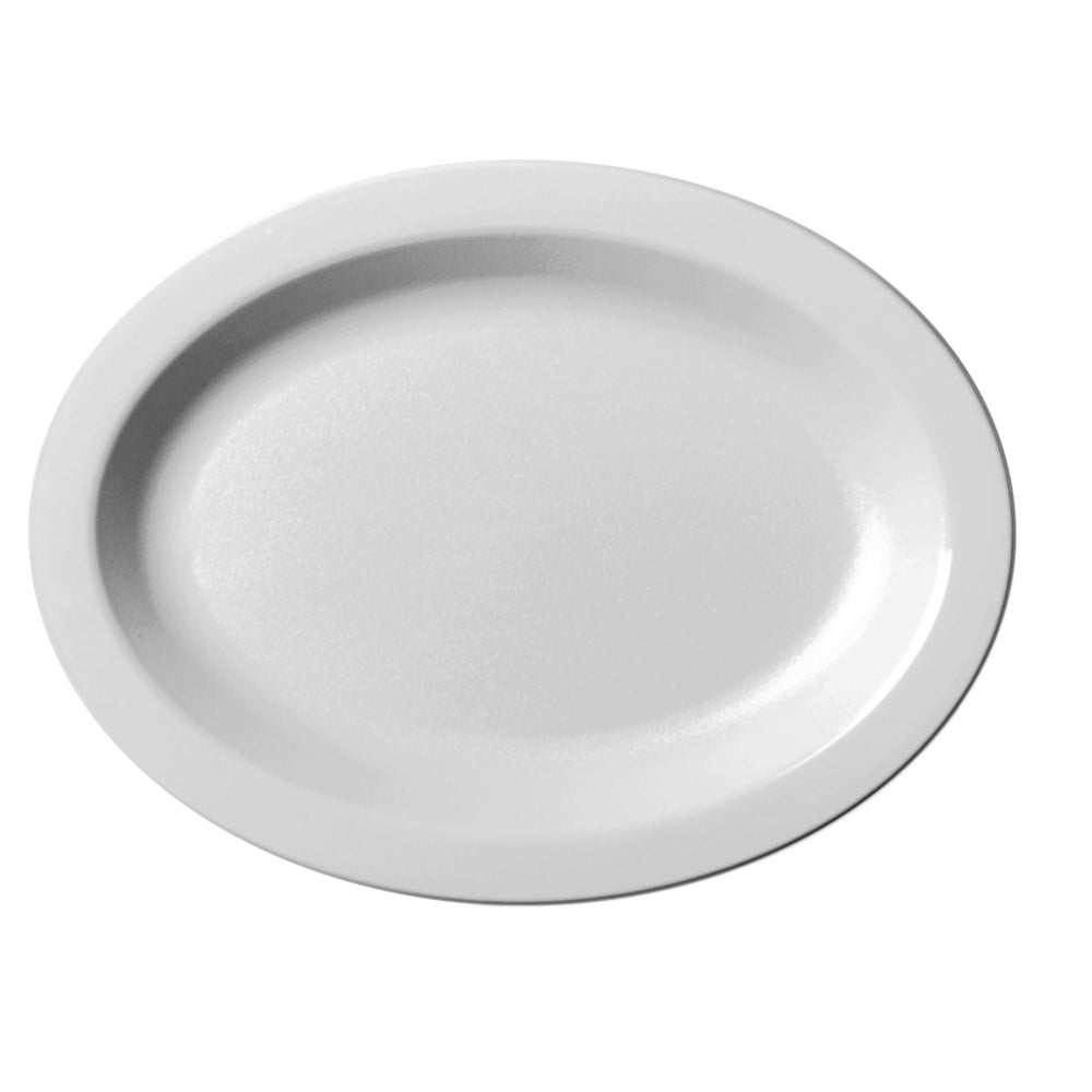 Cambro Camwear Plastic Oval Dinnerware Plates, 12in, White, Pack Of 24 Plates