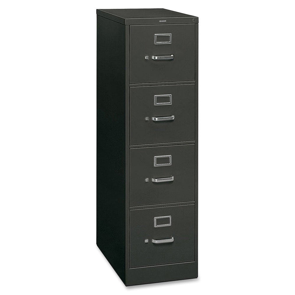 HON 310 Locking 26-1/2inD Vertical 4-Drawer File Cabinet, Charcoal