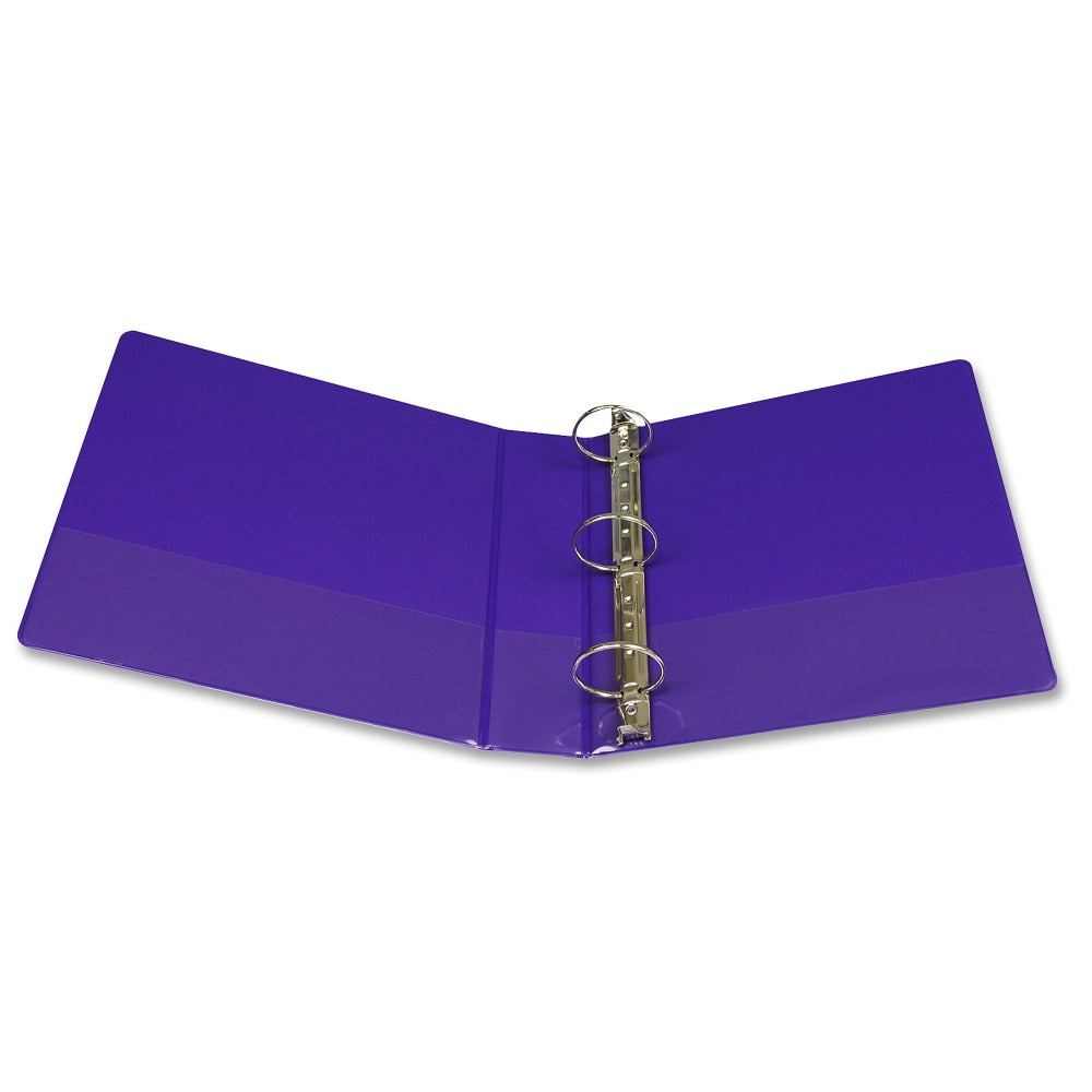 Samsill Presentation View 3-Ring Binder, 2in Round Rings, Purple, Pack Of 2