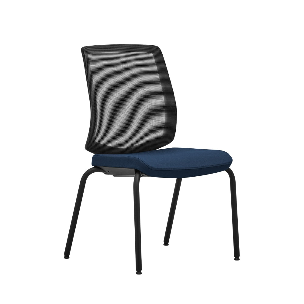 WorkPro Expanse Series Mesh/Fabric Guest Chairs, Blue/Black, Set Of 2 Chairs