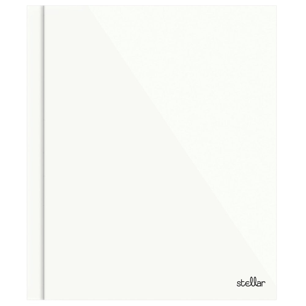 Office Depot Brand Stellar Laminated 3-Prong Paper Folder, Letter Size, White