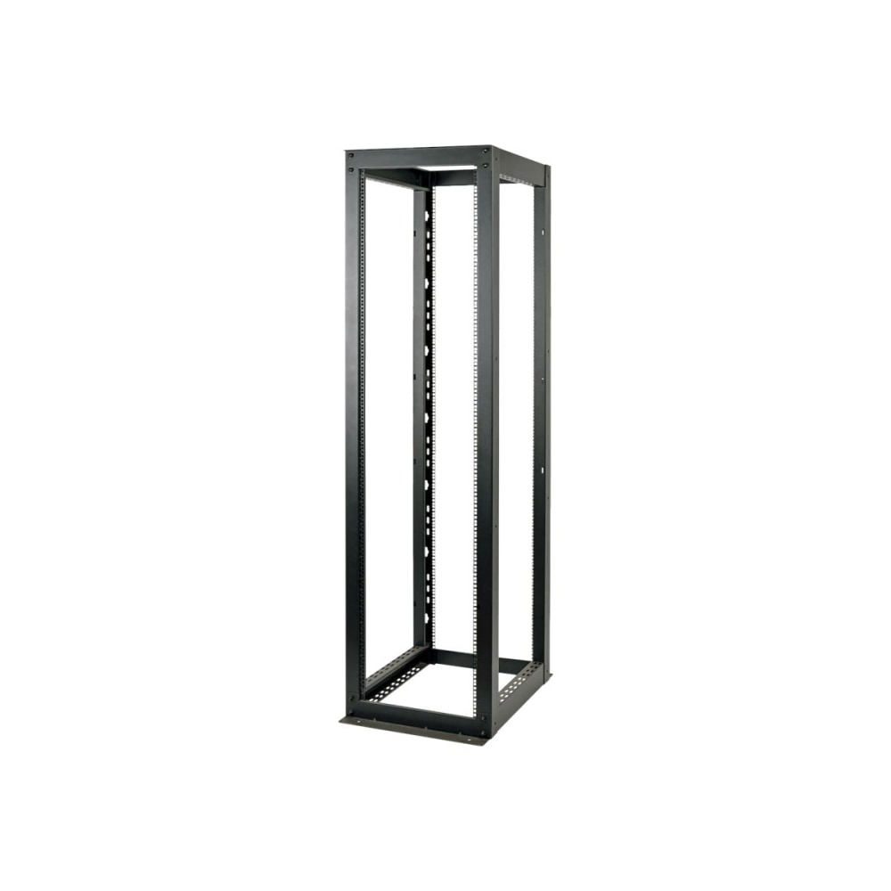 Tripp Lite 48U 4-Post Open Frame Rack Cabinet Heavy Duty 3000lb Capacity - 48U Rack Height x 19in Rack Width x 35.25in Rack Depth - Black Powder Coat - Cold-rolled Steel (CRS) - 3000 lb Dynamic/Rolling Weight Capacity