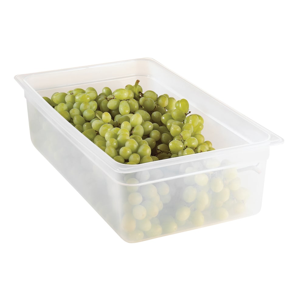 Cambro Translucent GN 1/1 Food Pans, 6inH x 12-3/4inW x 20-7/8inD, Pack Of 6 Containers