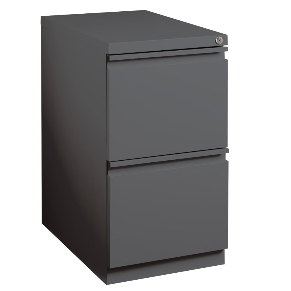 WorkPro 19-7/8inD Vertical 2-Drawer Mobile Pedestal File Cabinet, Charcoal