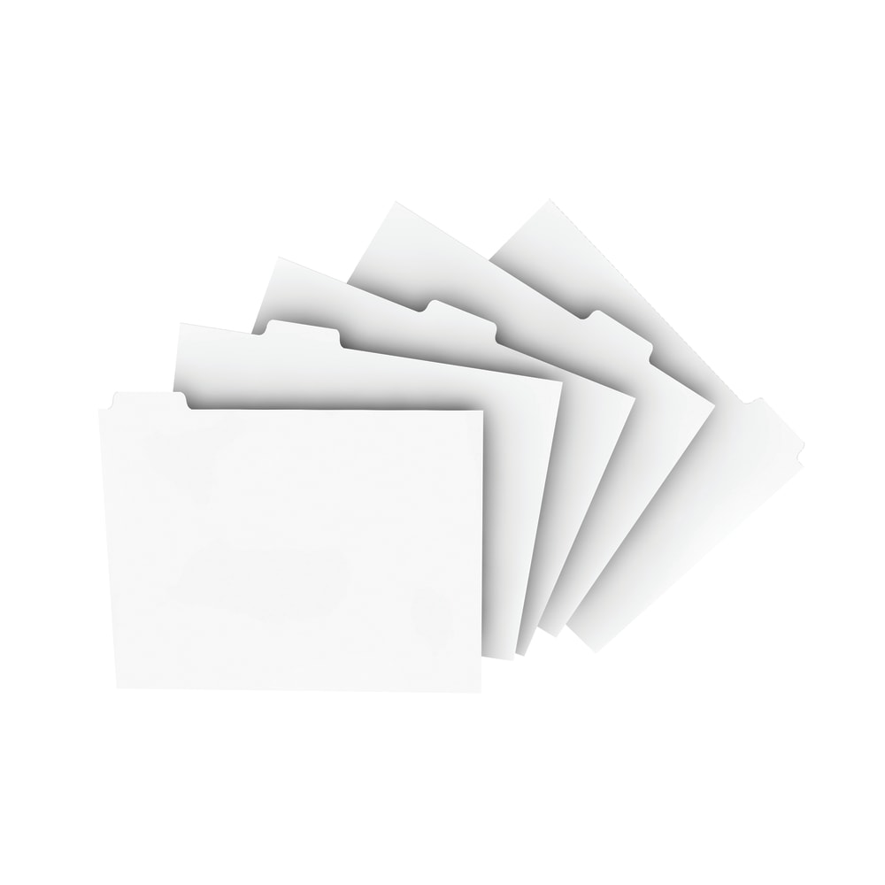 Xerox Revolution Index Tabs, 9in x 11in, White, 250 Sheets Per Pack, Case Of 5 Packs