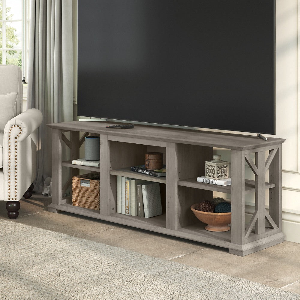 Bush Furniture Homestead Farmhouse TV Stand For 70in TVs, Driftwood Gray, Standard Delivery