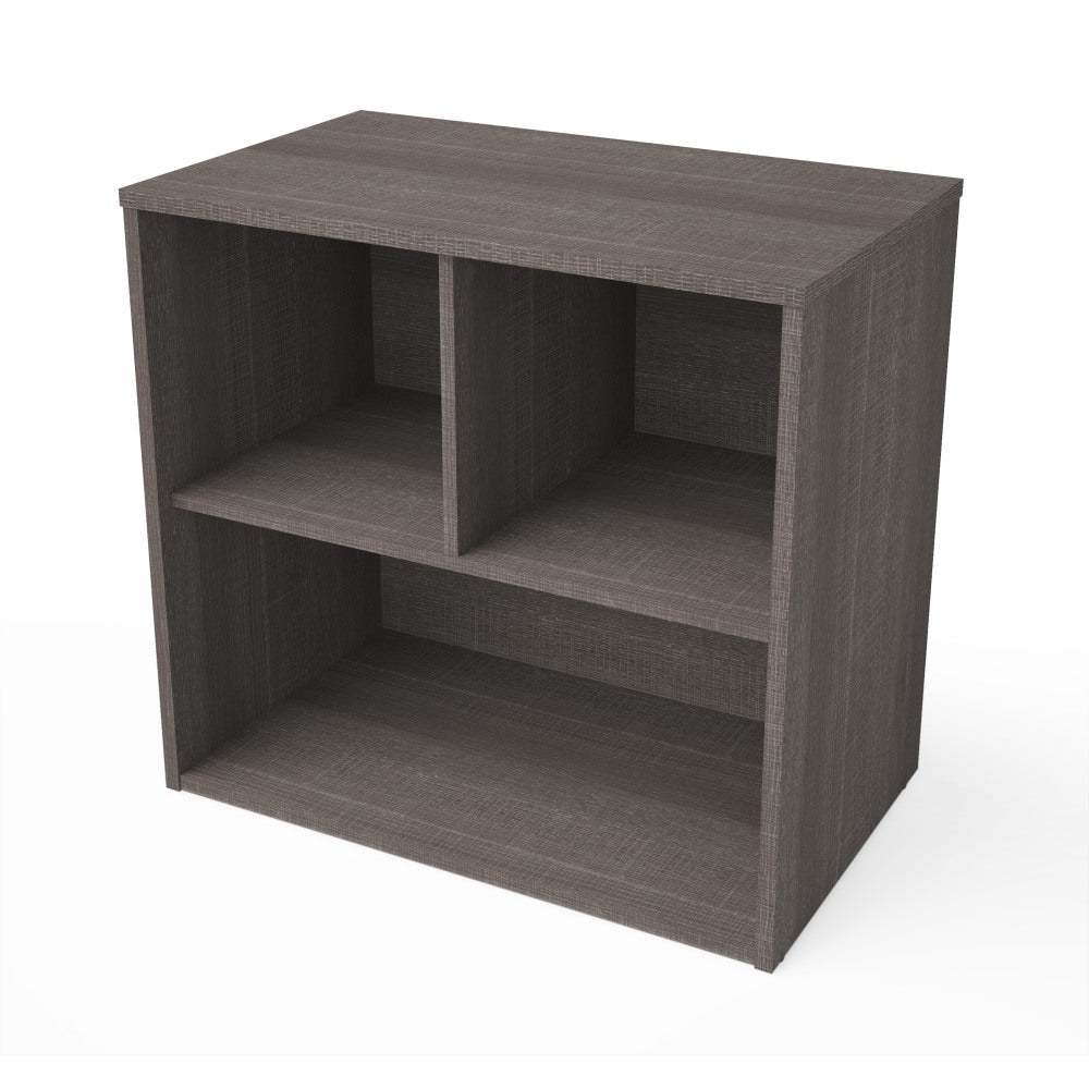 Bestar i3 Plus Small Shelving Unit, 28-1/2inH x 30-1/8inW x 18-1/4inD, Bark Gray