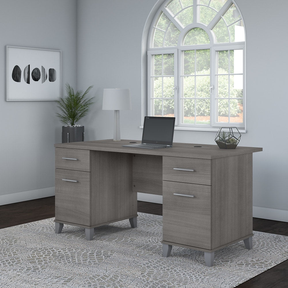 Bush Furniture Somerset 60inW Office Computer Desk, Platinum Gray, Standard Delivery