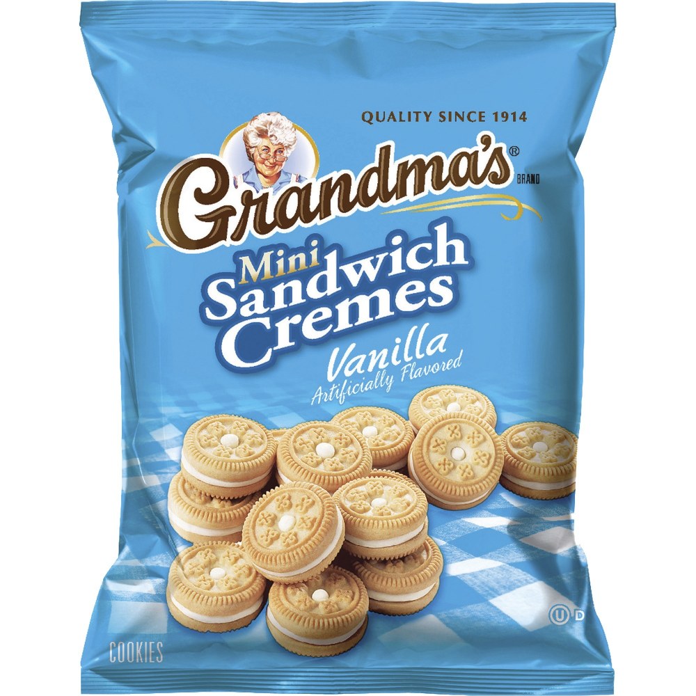 Quaker Oats Grandmas Vanilla Mini Cookie Cremes - Vanilla - 2.12 oz - 60 / Carton