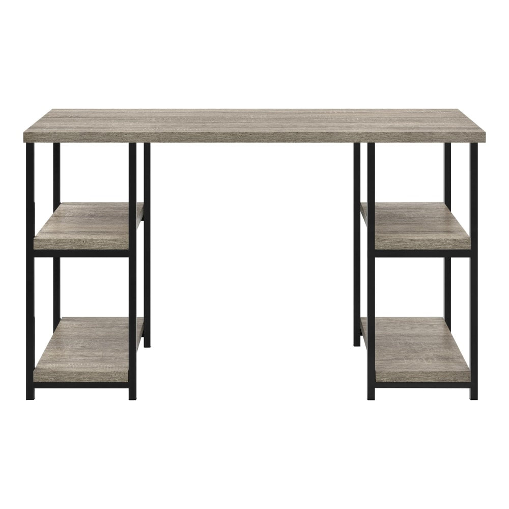 Ameriwood Home Elmwood 48inW Double-Pedestal Computer Desk, Distressed Gray Oak