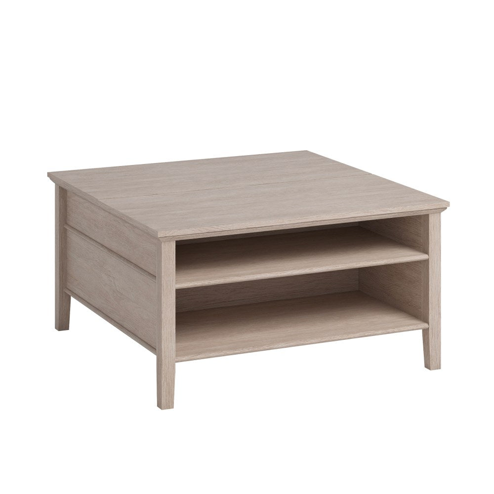 Sauder East Adara Lift Top Coffee Table, 19-1/4inH x 36-1/8inW x 36-1/8inD, Cascade Oak