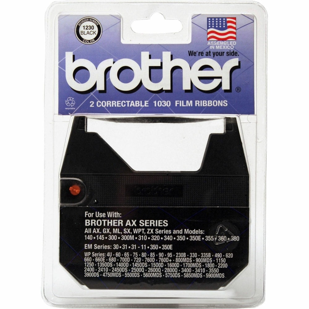 Brother 1230 Correctable Film Typewriter Ribbons, Pack Of 2