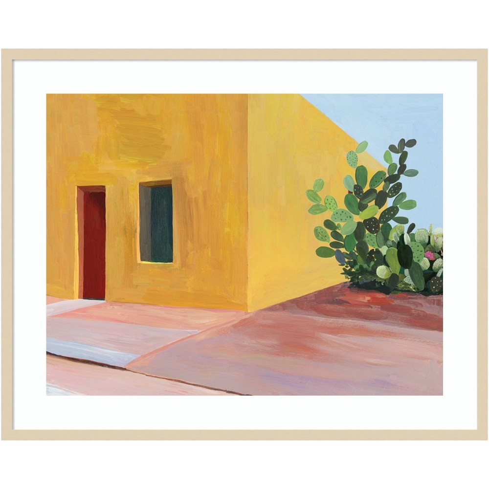 Amanti Art Tuscan Valley House II by Aimee Wilson Wood Framed Wall Art Print, 41inW x 33inH, Natural