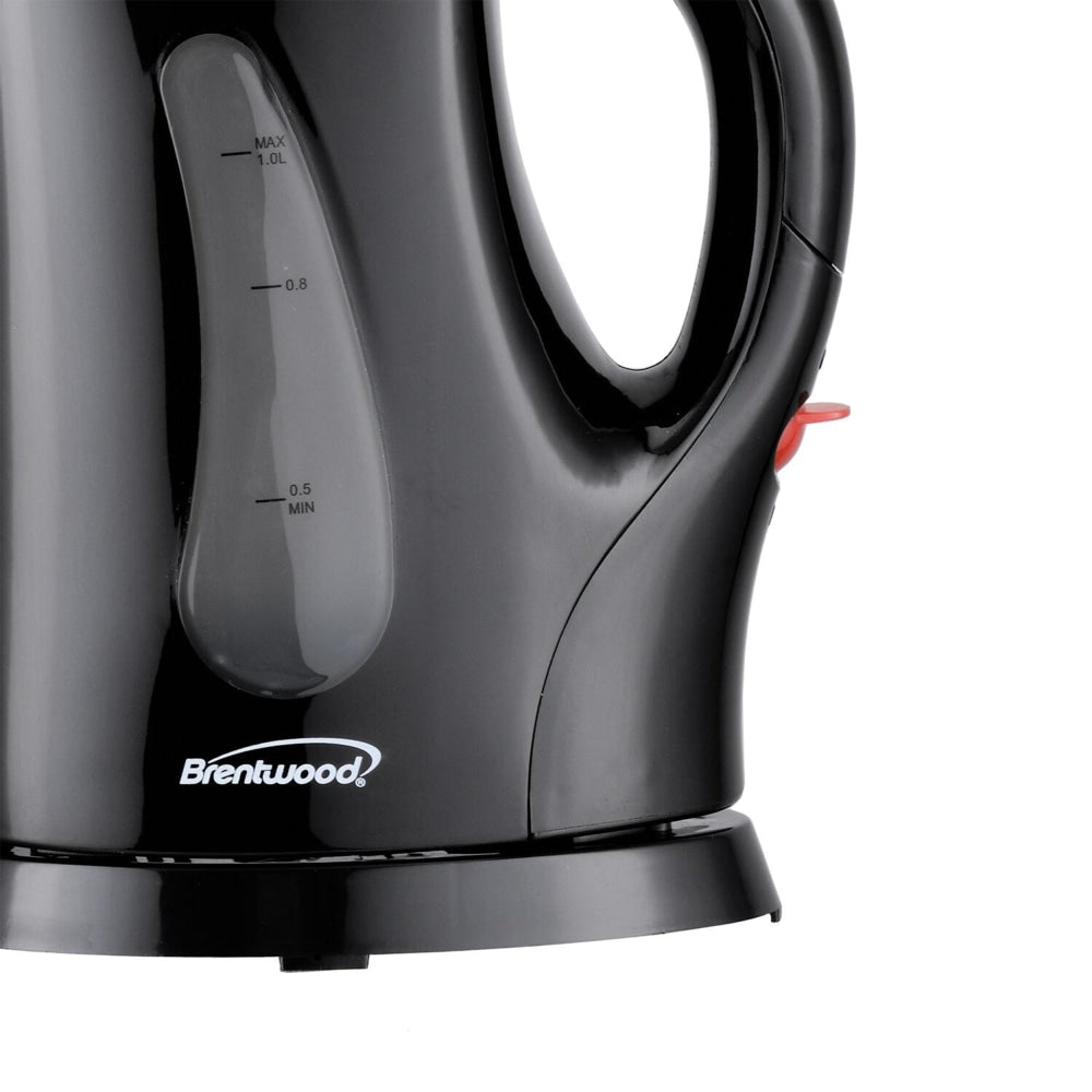 Brentwood 4-Cup 900-Watt Cordless Electric Tea Kettle With Removable Mesh Filter, Black