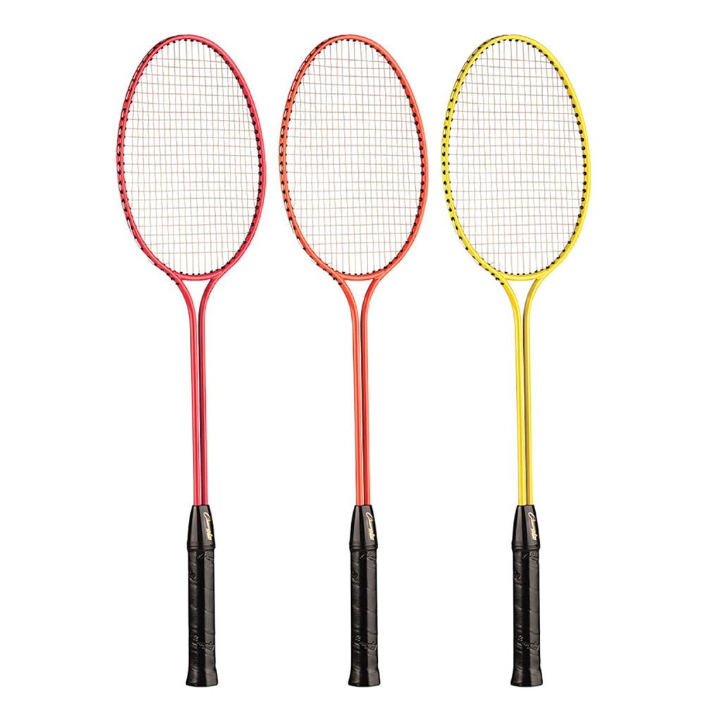 Champion Sports Badminton Racket Set, Twin Shaft, 26inH x 8inW x 1inD, Assorted Colors, Set Of 6 Rackets