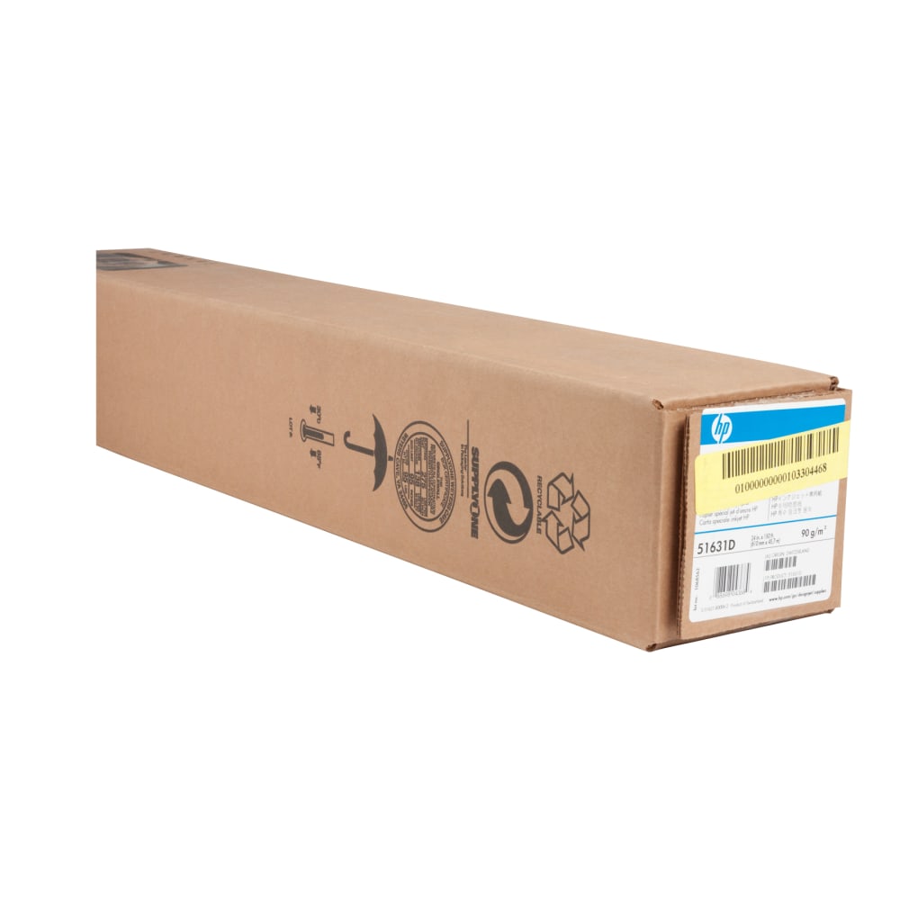 HP Large-Format Film Roll, 24in x 150ft, 4.3 mil, White