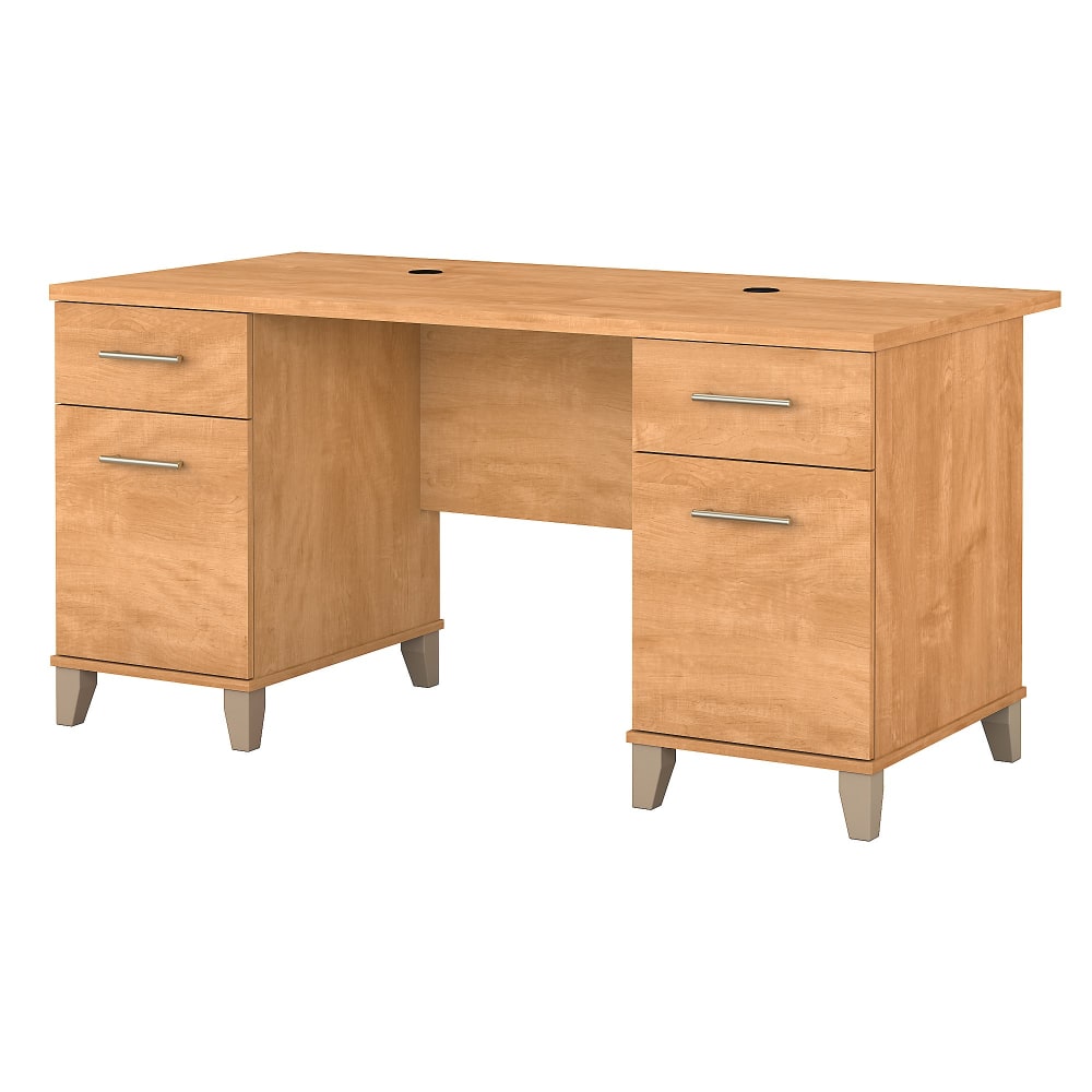 Bush Furniture Somerset 60inW Office Computer Desk, Maple Cross, Standard Delivery