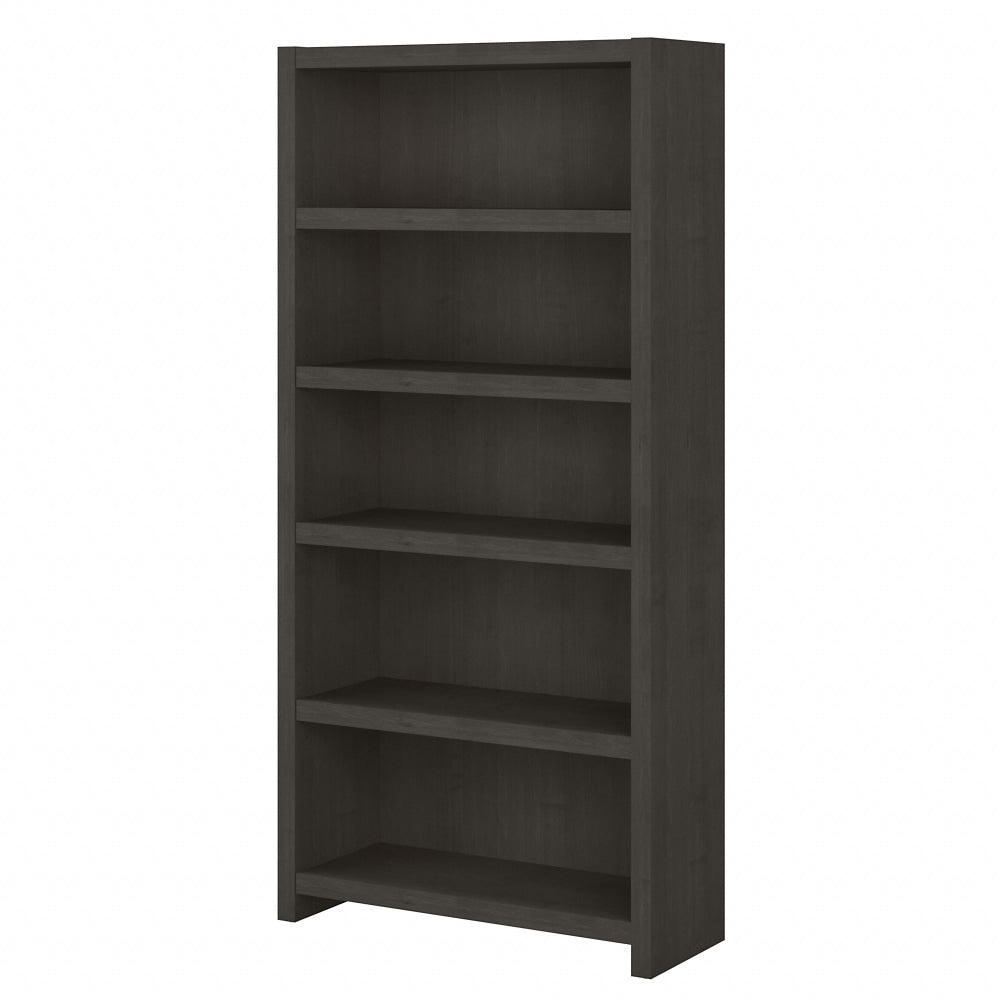 Bush Business Furniture Echo 66inH 5-Shelf Bookcase, Charcoal Maple, Standard Delivery