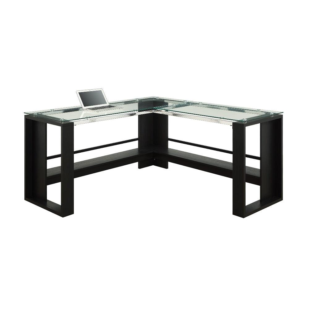 Whalen Jasper 60inW L-Shape Corner Desk, Espresso