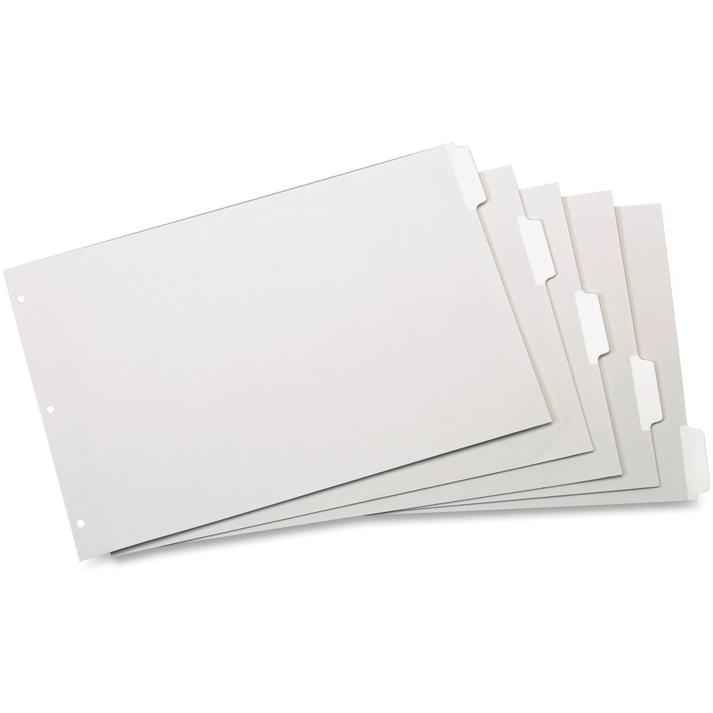 Cardinal Write N Erase Tab Dividers, White, Pack Of 5